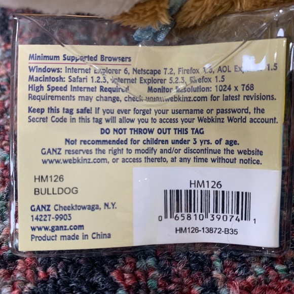 Bulldog Webkinz Plush New Unused Code - Picture 2 of 2
